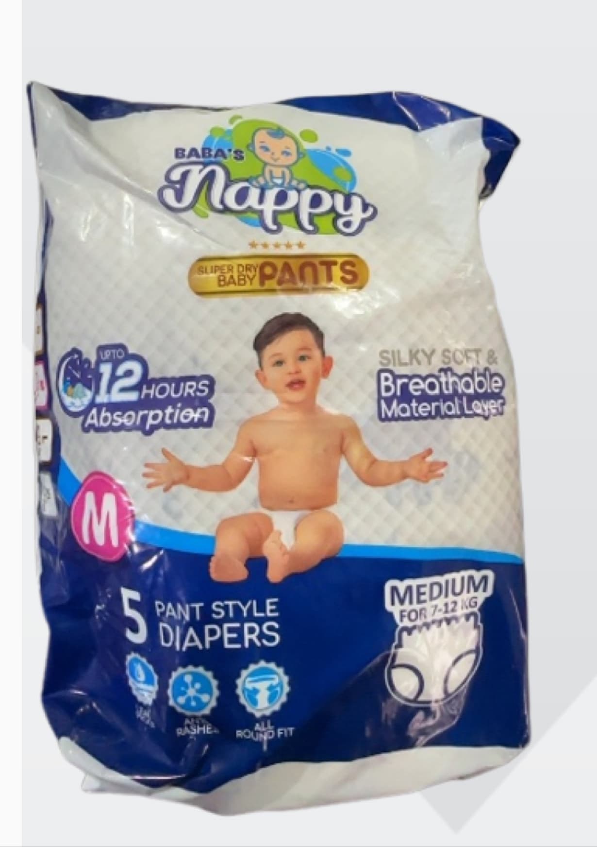 Baby nappy Medium Size for 7-12 KG